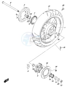 DL650 drawing REAR WHEEL (DL650AL7 E21)