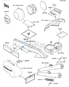 ZX 750 A [GPZ 750] (A1-A2) [GPZ 750] drawing LABELS