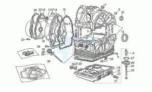 V 50 III 500 Pol. - PA VechioTipo Pol./PA VechioTipo drawing Crankcase