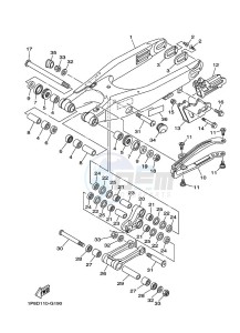 YZ250X (BF1V) drawing REAR ARM