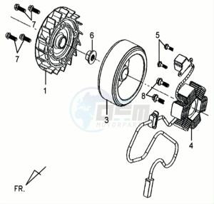 MIO 50 drawing MAGNETO / FLYWHEEL