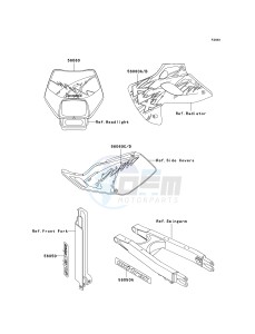 KLX 250 D [KLX250R] (D2-D4) [KLX250R] drawing DECALS-- KLX250-D2- -