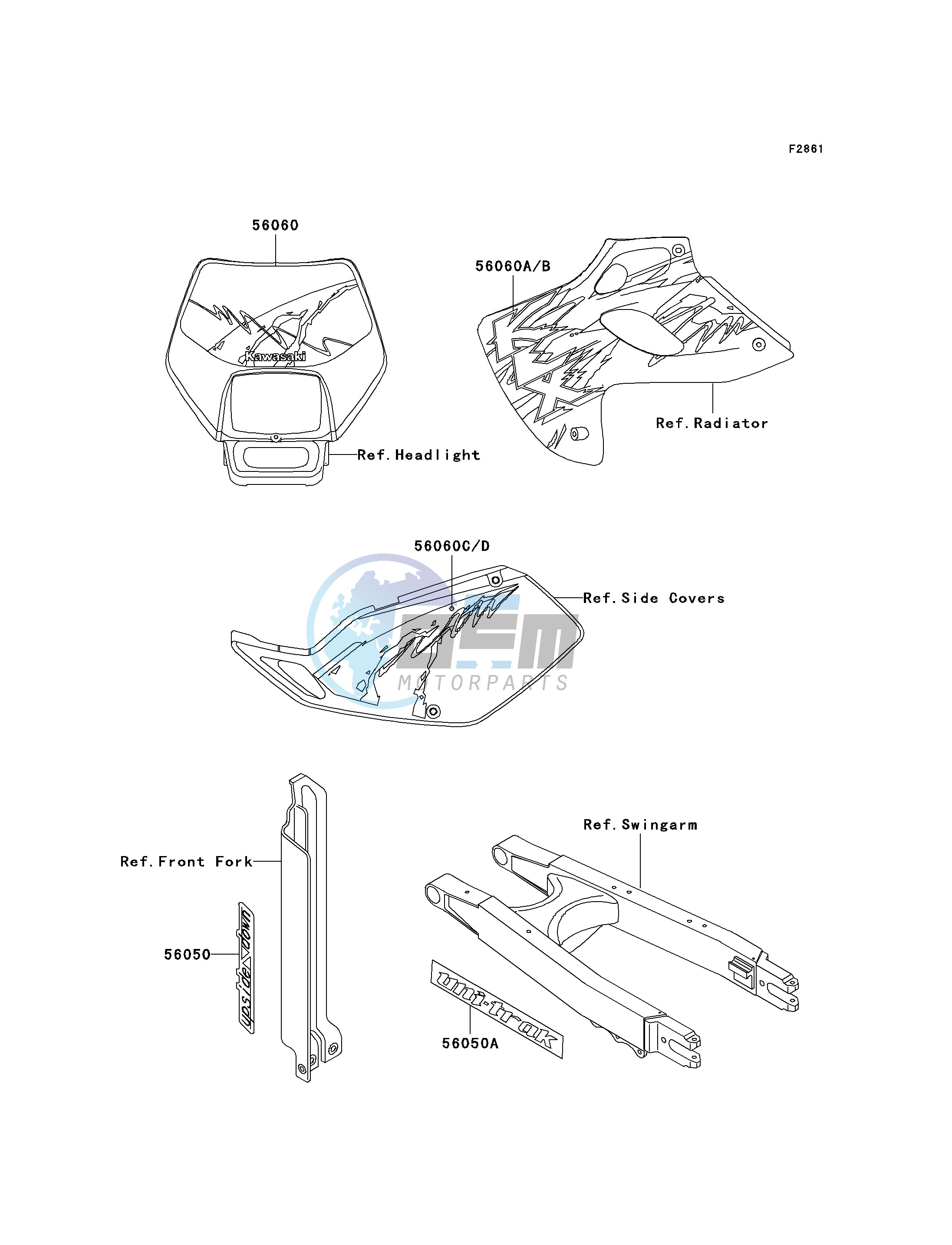 DECALS-- KLX250-D2- -