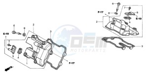 VTR1000F SUPER HAWK drawing CYLINDER HEAD COVER