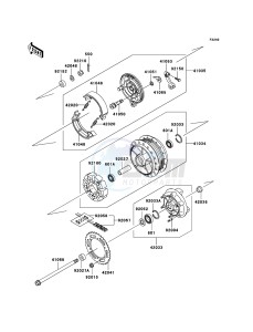 W650 EJ650C6F GB XX (EU ME A(FRICA) drawing Rear Hub