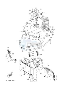 YP400RA X-MAX 400 ABS (BL11 BL11 BL11 BL11) drawing RADIATOR & HOSE