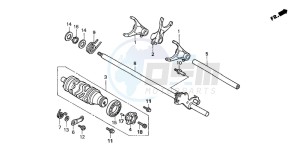 CBR600F drawing GEARSHIFT DRUM