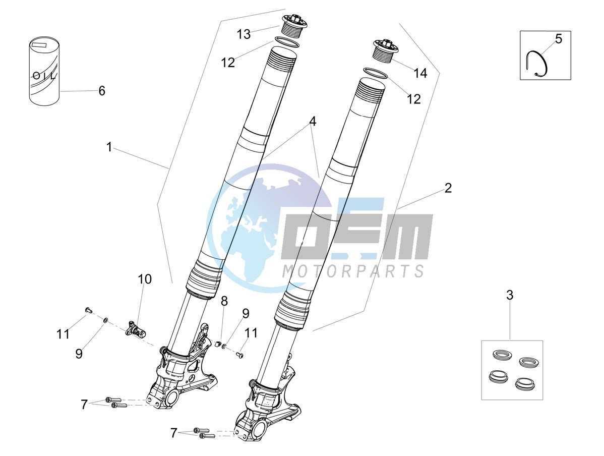 Front fork Ohlins