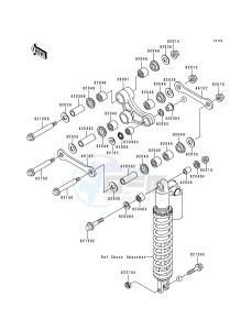 KX 250 L [KX250] (L1) [KX250] drawing REAR SUSPENSION