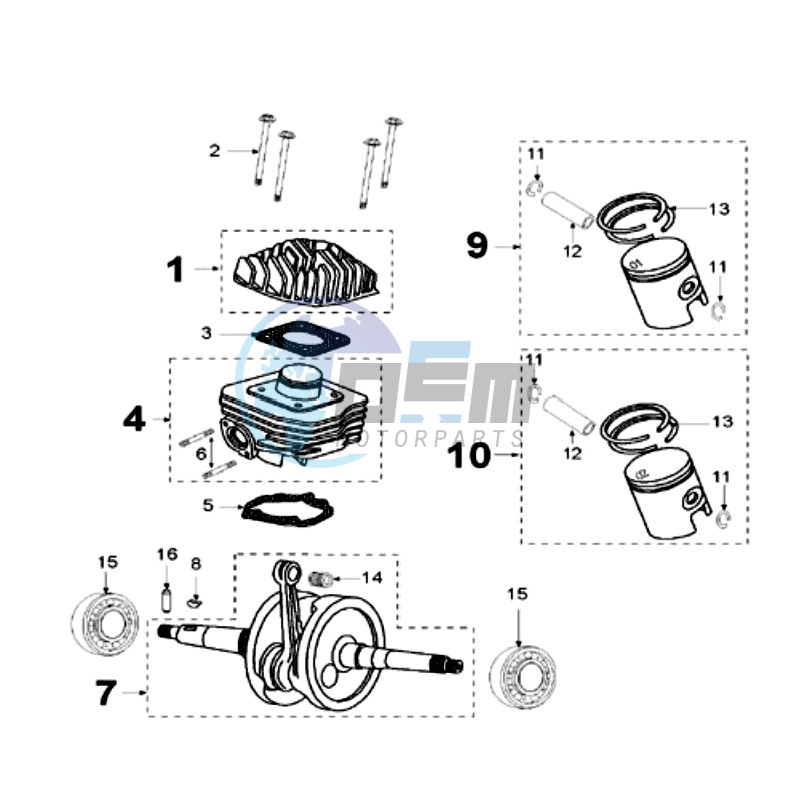 CRANKSHAFT AND CYLINDER ALU