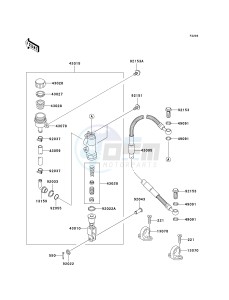 KX 100 A [KX100 MONSTER ENERGY] (A6F - A9FA) D9F drawing REAR MASTER CYLINDER