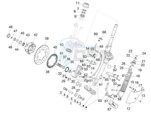 GTV 300 HPE SEI GIORNI IE E4 ABS (APAC) drawing Fork/steering tube - Steering bearing unit