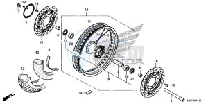 CB1100 UK - (E) drawing FRONT WHEEL (CB1100CA/CAD)