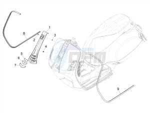 GTS 125 4T E4 ABS (EMEA) drawing Front shield