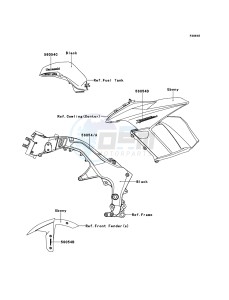 Z1000SX ABS ZX1000HDF FR GB XX (EU ME A(FRICA) drawing Decals(Black)