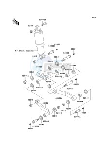 ZG 1000 A [CONCOURS] (A20) A20 drawing REAR SUSPENSION