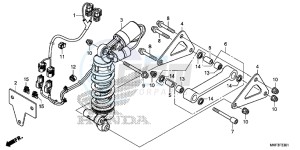 CBR1000S1 2ED - (2ED) drawing REAR CUSHION (CBR1000S1/S2)