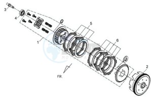 WOLF CARBURATED 125 drawing CLUTCH