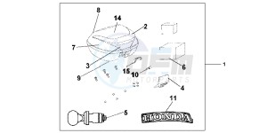 XL125VB drawing 35 TOP BOX 35L PEARL CONCOURS BLACK