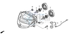 FES150 125 PANTHEON drawing HEADLIGHT