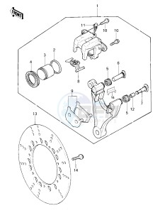 KZ 750 E (E1) drawing REAR BRAKE -- 80 KZY 50-E1- -