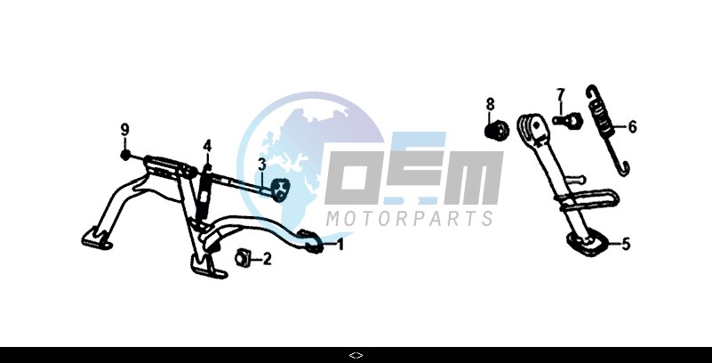 MAIN STAND KICK STARTER ARM / MASK 50 (XE05W1-IT) (L7-L9)