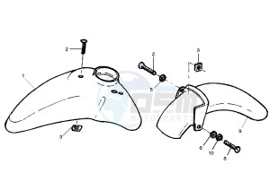 Liberty 125 drawing Mudguard