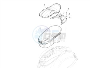 SUPER GTS 300 4T 4V IE ABS E3 (APAC) drawing Helmet housing - Undersaddle