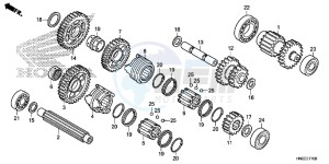 TRX500FAE TRX500FA Europe Direct - (ED) drawing TRANSMISSION