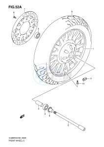 VL800 (E2) VOLUSIA drawing FRONT WHEEL (VL800CK8 CUEK8 CK9 CUEK9 CL0 CUEL0)