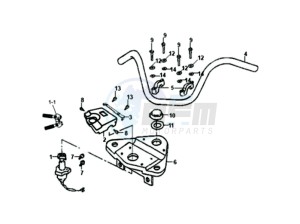 XS125-K drawing HANDLEBAR / FORKPLATE /