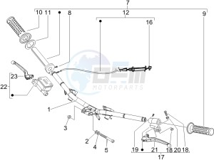 LX 50 2T 25 Kmh NL drawing Handlebars - Master cil