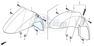 FES125 S-WING drawing FRONT FENDER