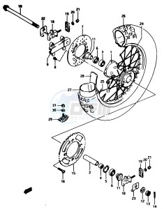 RM80 (T-V) drawing REAR WHEEL