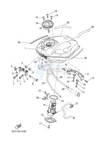 MTT690P-AB MT-07 TRACER TRACER 700 (B7K1 B7K1 B7K1 B7K1) drawing FUEL TANK