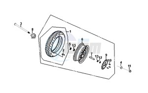 FIDDLE II 50 (25 KM/H) (AF05W4-NL) (E4) (L8-M0) drawing FRONT WHEEL / FIDDLE II 50 (25 KM/H) (AF05W4-NL) (E4) (L8-M0)