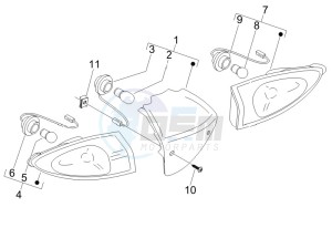 Fly 50 4t (25-30 kmh) drawing Tail light - Turn signal lamps