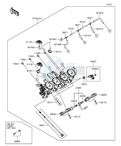 Z1000SX ZX1000LEF FR GB XX (EU ME A(FRICA) drawing Throttle