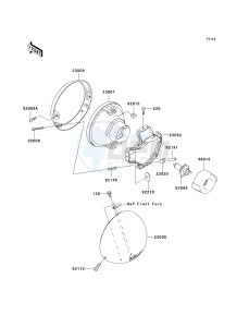 VN 1500 B [VULCAN 88 SE] (B1-B3) N6F drawing HEADLIGHT-- S- -