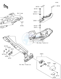 NINJA 650 EX650KJFA XX (EU ME A(FRICA) drawing Taillight(s)