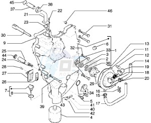 X9 500 drawing Flywheel Cover-Oil Filter