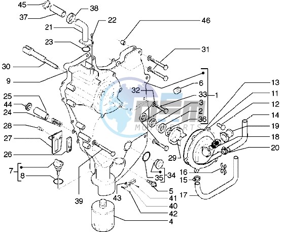 Flywheel Cover-Oil Filter