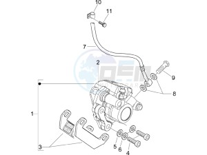 LXV 125 4T E3 drawing Brakes pipes - Calipers