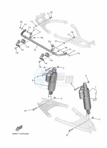 YXE850EN YXE85WPHL (BAN3) drawing REAR SUSPENSION