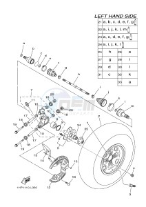 YFM700FWAD YFM7FGPB GRIZZLY 700 EPS (1HP3 1HP4) drawing REAR WHEEL