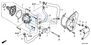 CBR600FAB CBR600F ABS E drawing WATER PUMP