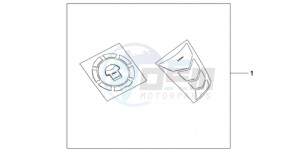 CBR600RRA BR - (BR) drawing TANKPAD / FUEL LID COVER