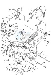 YZF R 750 drawing FRAME