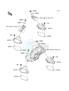 JET SKI STX-12F JT1200D7F FR drawing Engine Mount