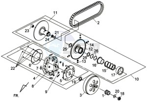 MAXSYM 400 EFI ABS drawing CLUTCH